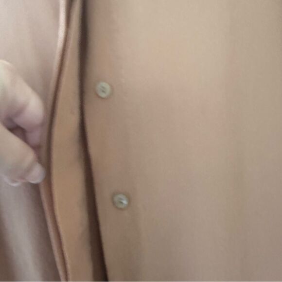 Agnona 100% Silk Tan Button-Up Blouse in Tan Sz Medium, NWT - Picture 5 of 12